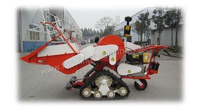 triangular belt rice harvester
