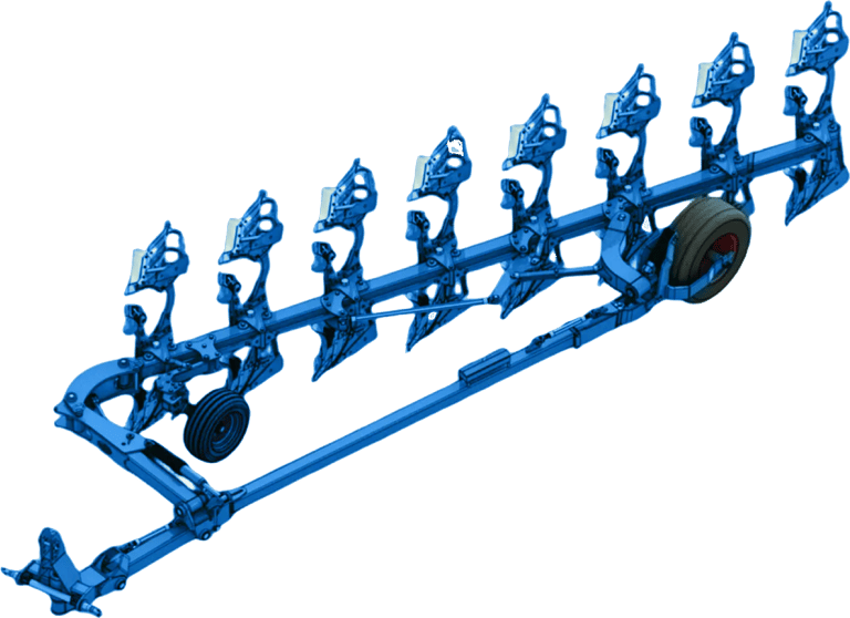 Semi-mounted Reversible plough