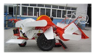 wheel tyre type rice harvester