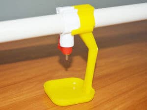 baby chick drinking water cup